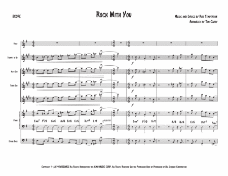 Rock With You - Advanced Jazz Combo with vocals image number null
