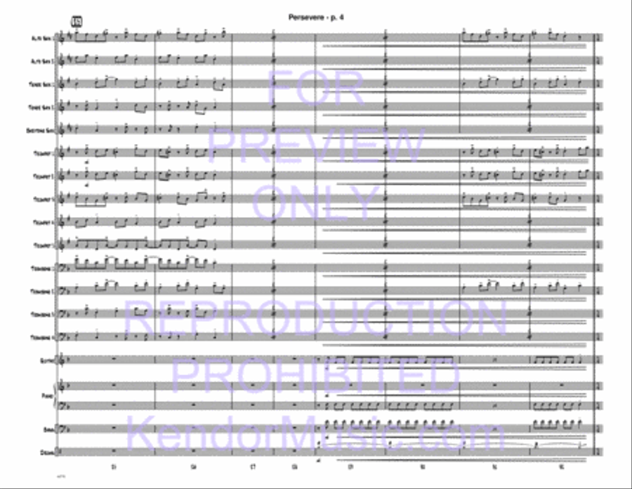 Persevere (Full Score) Jazz Ensemble scores gallery preview page 5