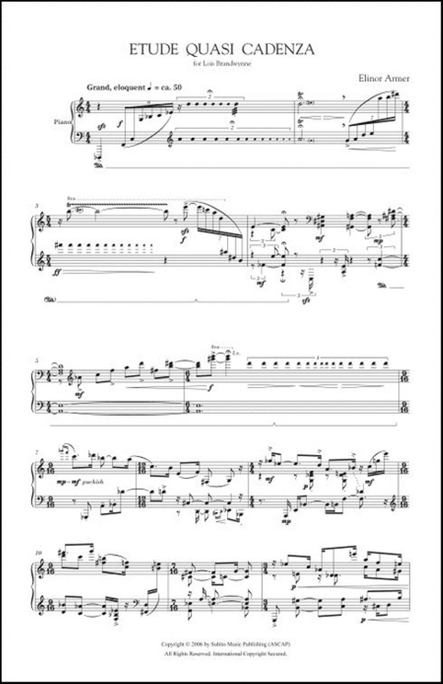 Etude Quasi Cadenza Harpsichord scores gallery preview page 3