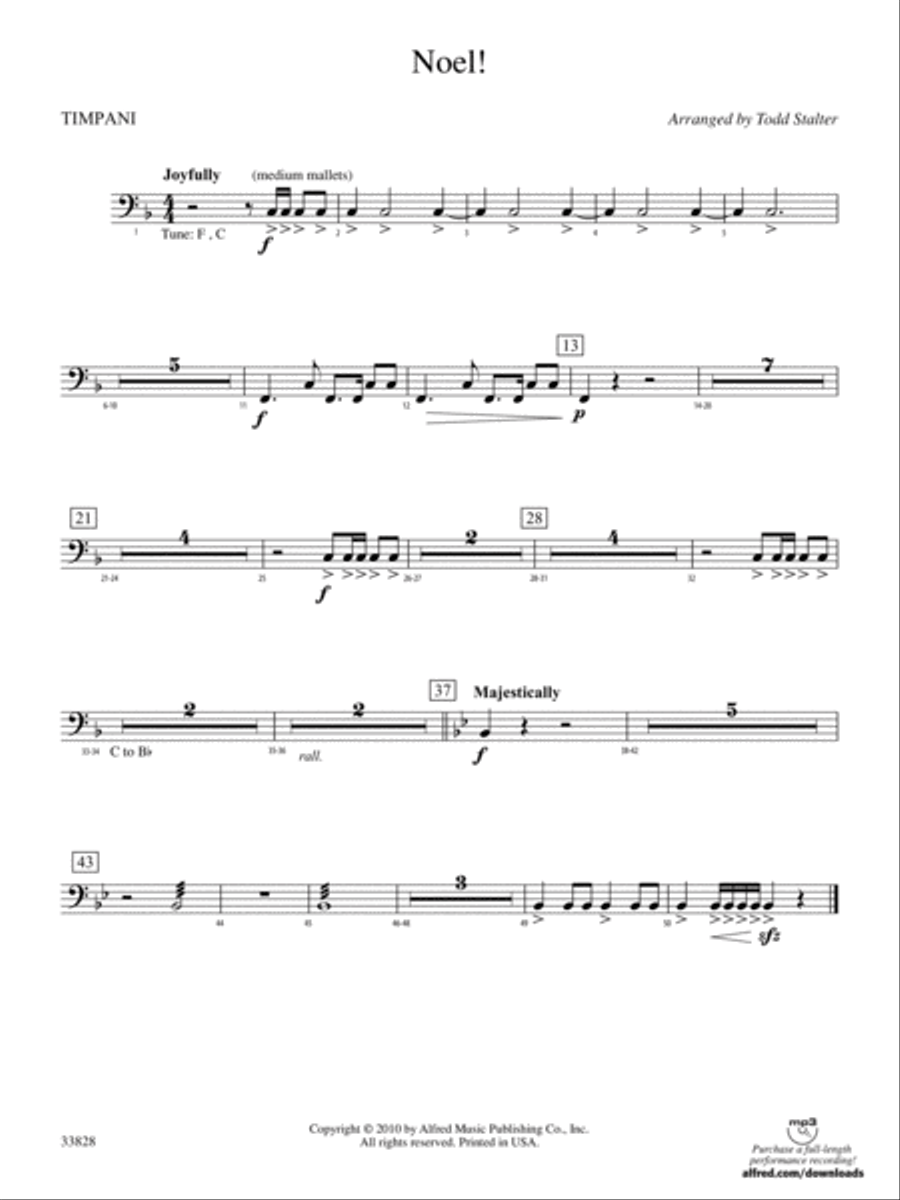 Noel!: Timpani Concert Band scores gallery preview page 1