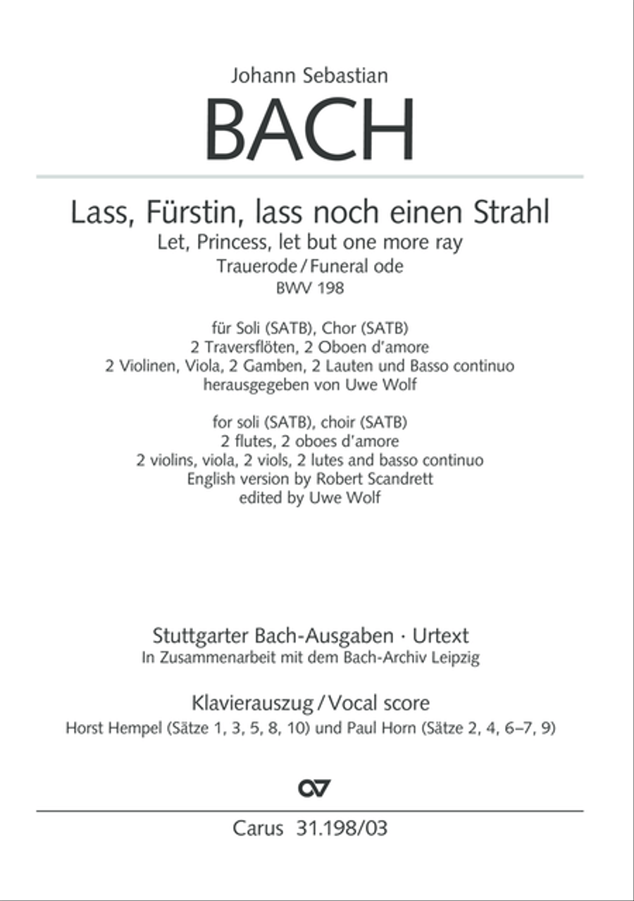 Let, Princess, let but one more ray (Lass, Furstin, lass noch einen Strahl) 4-Part scores gallery preview page 2