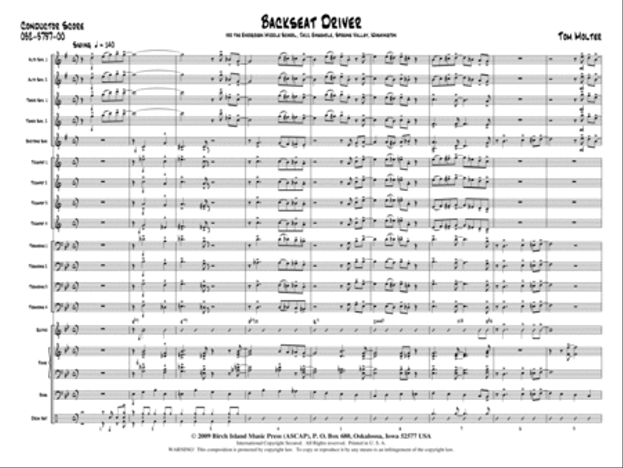 Backseat Driver Jazz Ensemble scores gallery preview page 2