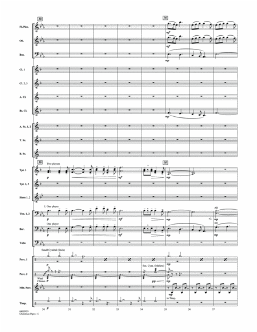 Christmas Pipes - Conductor Score (Full Score) Concert Band scores gallery preview page 6