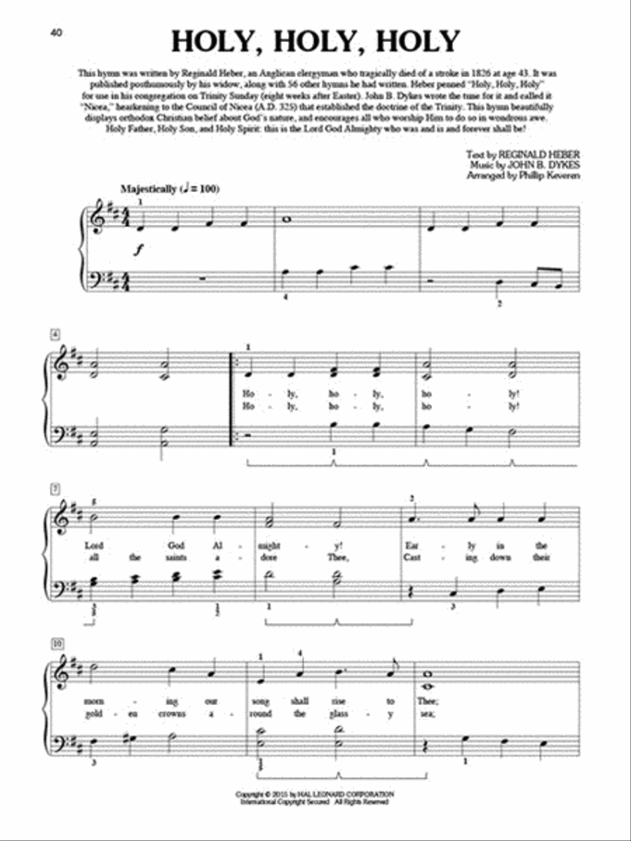Weekly Worship – 52 Hymns for a Year of Praise Easy Piano scores gallery preview page 4