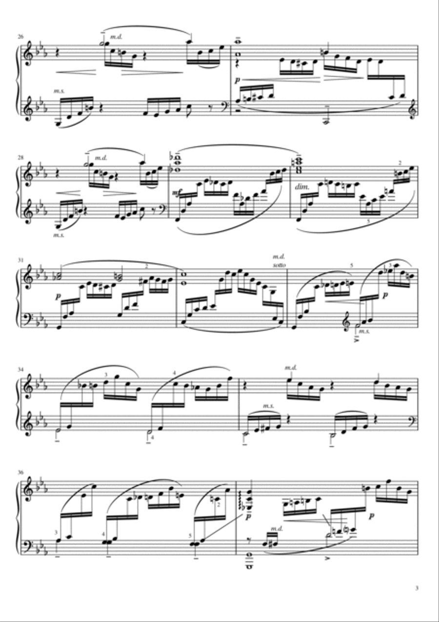 Rachmaninoff - Prelude in C Minor, Op.23 No.7 - Original With Fingering For Piano Solo Piano Solo scores gallery preview page 3