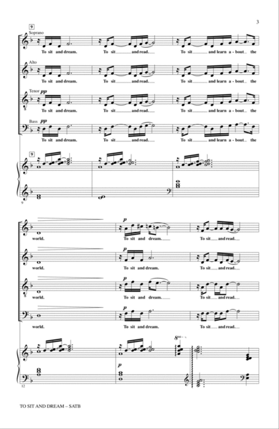 To Sit And Dream 4-Part scores gallery preview page 2