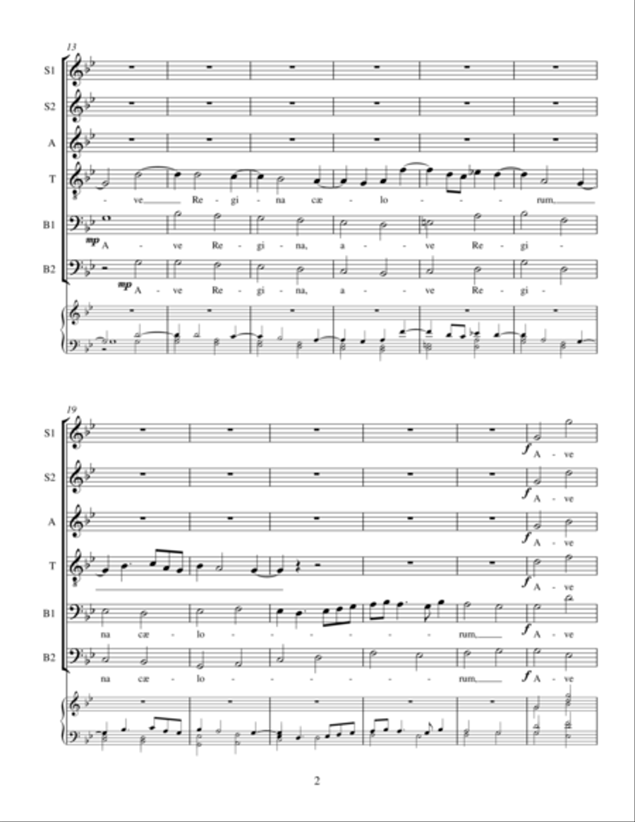 Ave Regina caelorum A Cappella scores gallery preview page 3