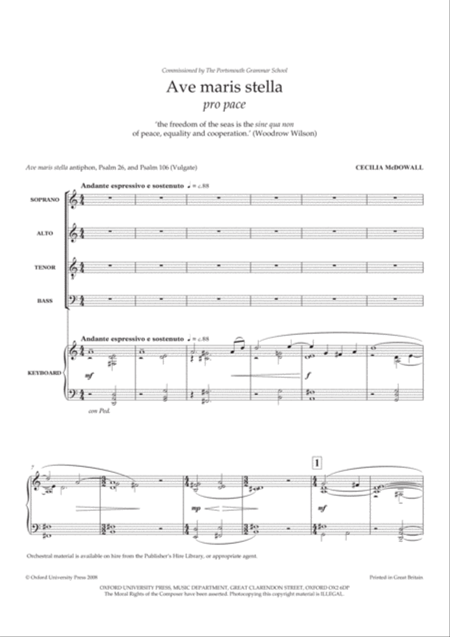 Ave maris stella 4-Part scores gallery preview page 2