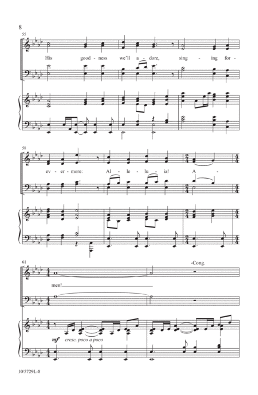 Come, Christians, Join to Sing 4-Part scores gallery preview page 8
