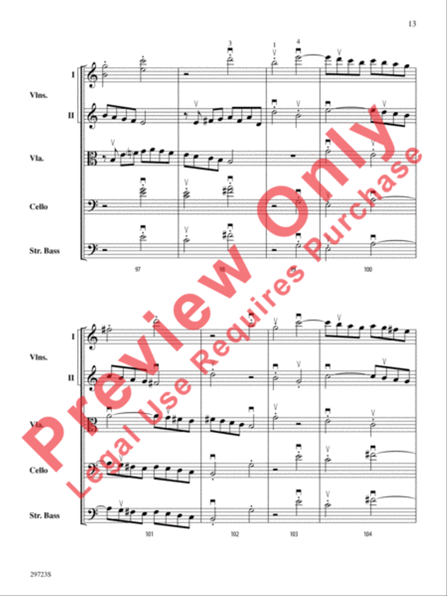 Symphony No. 41 String Orchestra scores gallery preview page 14