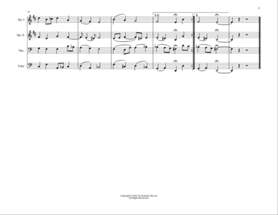 Christ Jesus Lay In Death's Strong Bands Small Ensemble scores gallery preview page 2