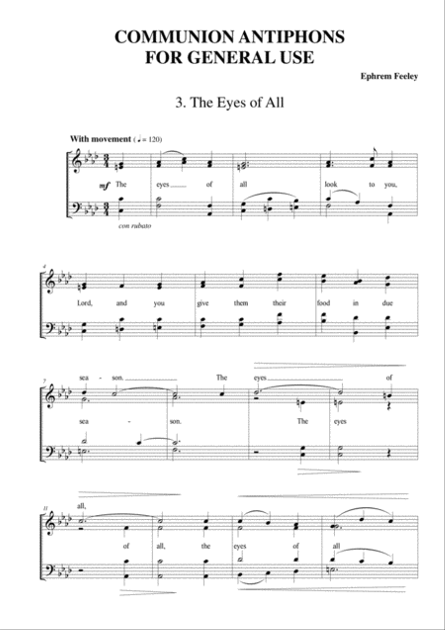 Communion Antiphons for General Use 4-Part scores gallery preview page 6