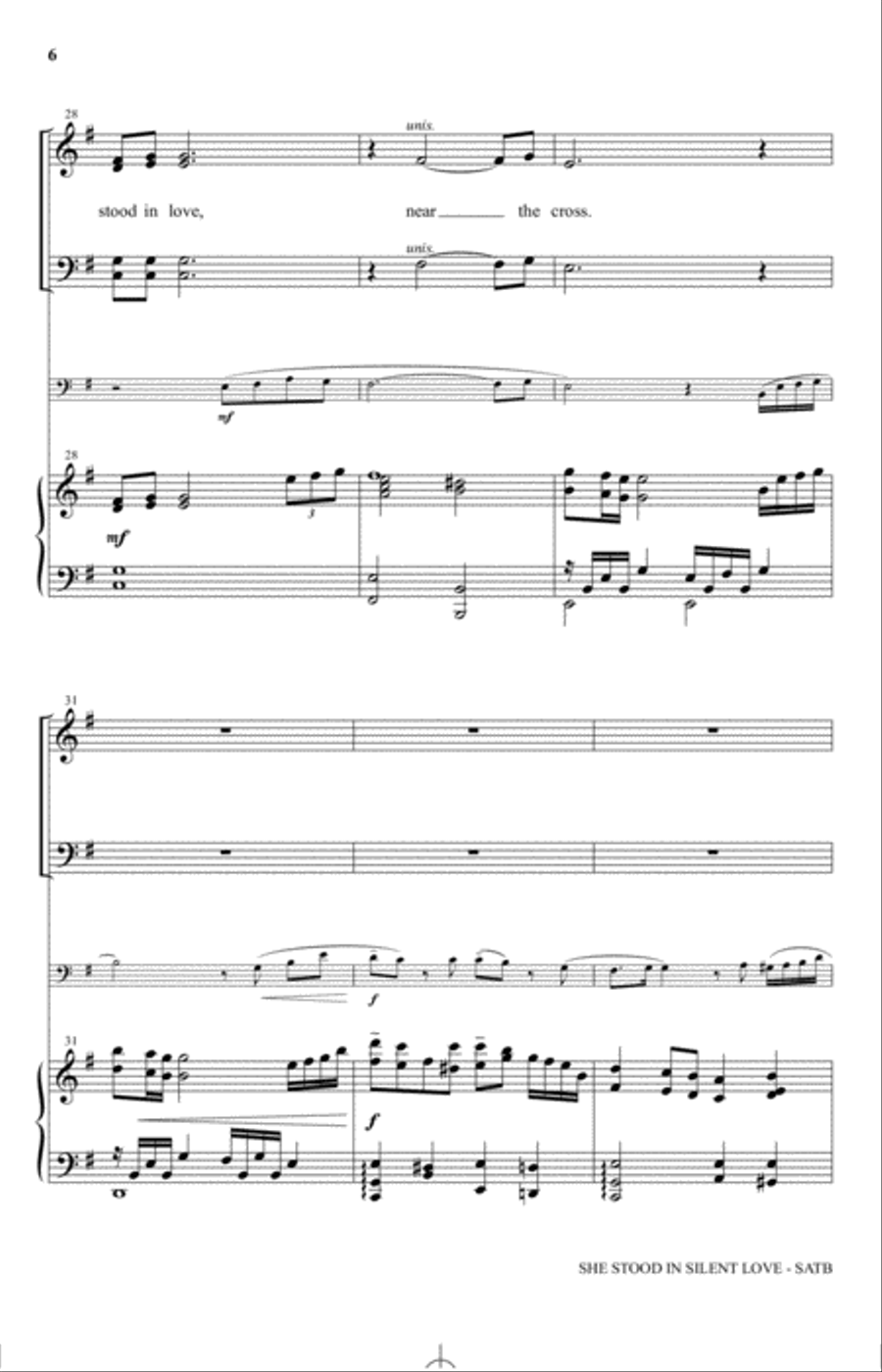 She Stood In Silent Love 4-Part scores gallery preview page 5