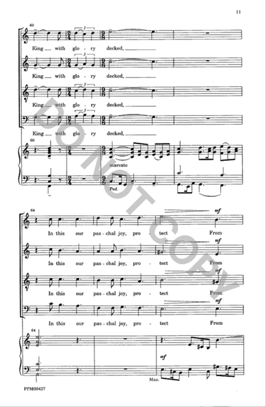 Light's Glittering Morn 4-Part scores gallery preview page 12