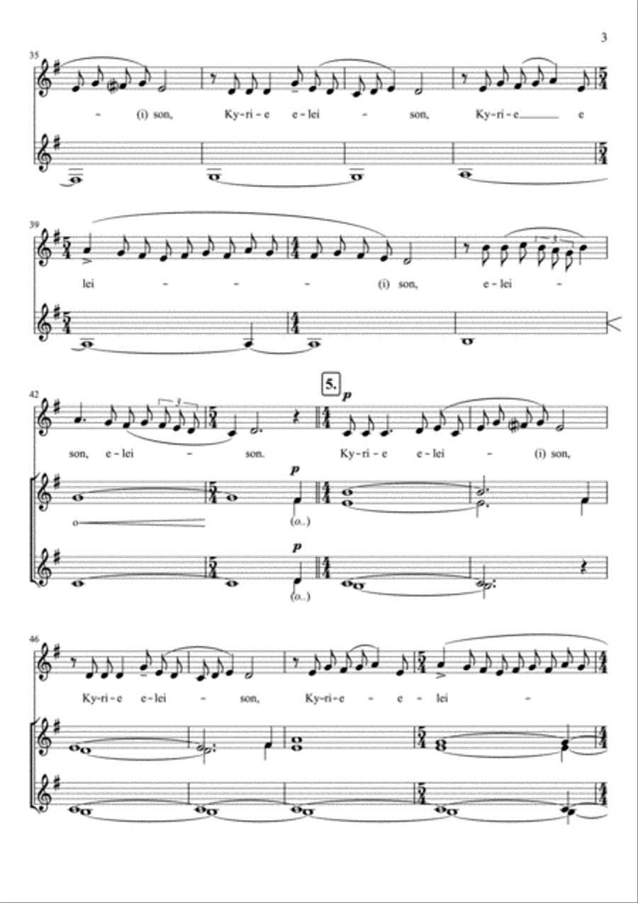 Missa Brevis (female choir) SSA scores gallery preview page 5