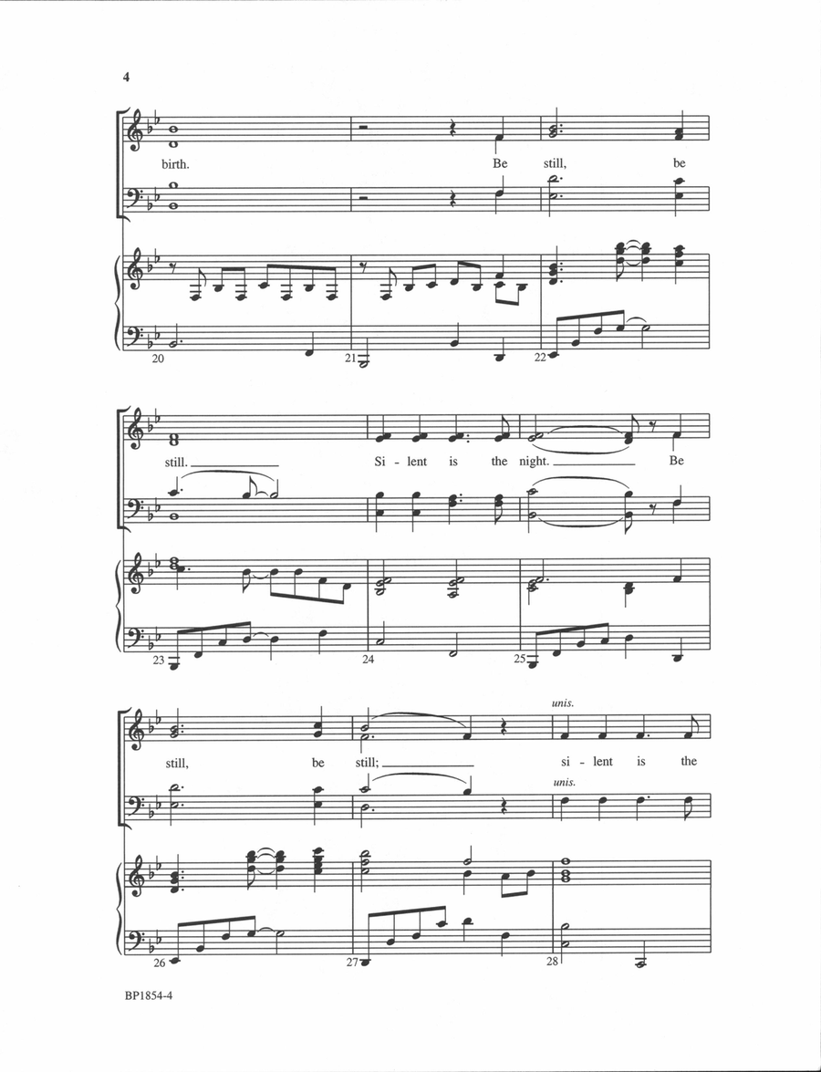 Silent Is the Night Silent Is the Night 4-Part scores gallery preview page 4