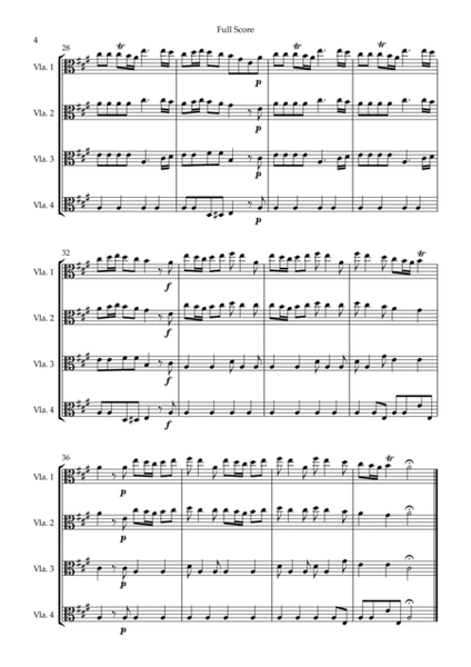 Spring (from Four Seasons of Antonio Vivaldi) for Viola Quartet image number null