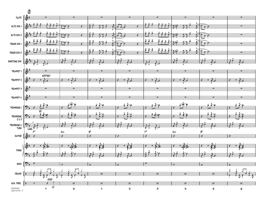 Learn to Fly - Conductor Score (Full Score) Jazz Ensemble scores gallery preview page 3