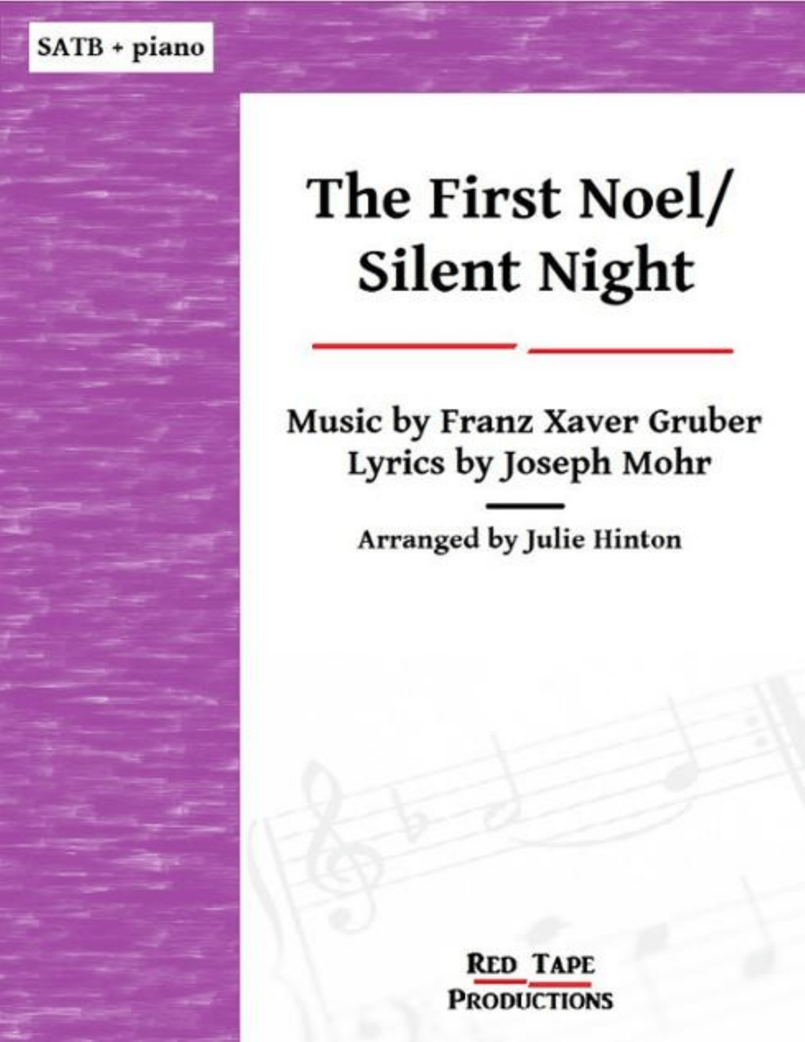 The First Noel/Silent Night 4-Part scores gallery preview page 1