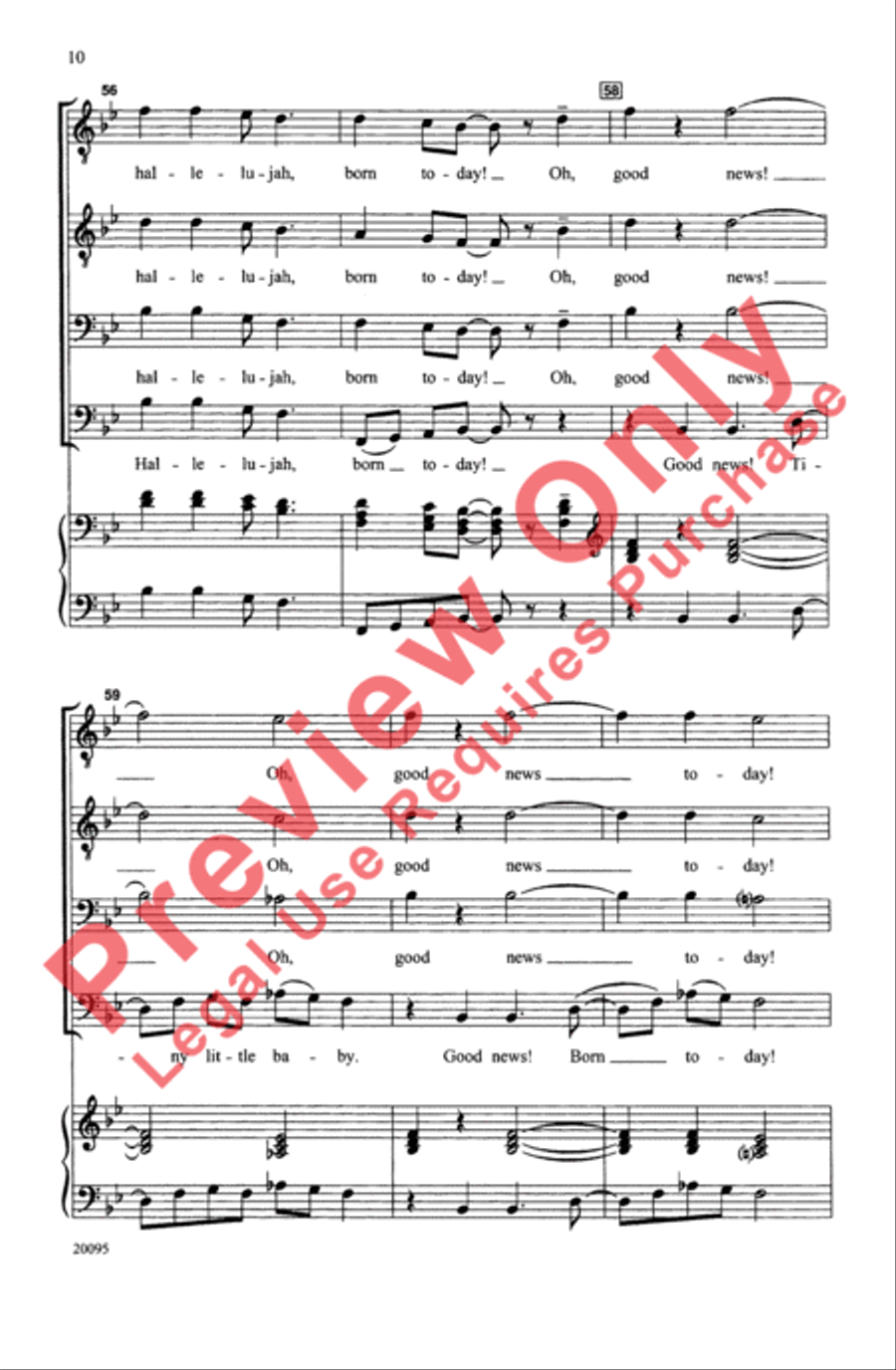 Good News! (A Christmas Spiritual) Men's Choir scores gallery preview page 10