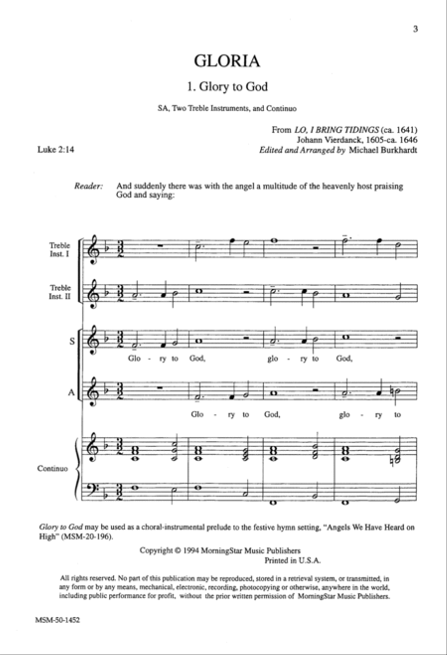 Gloria 3-Part scores gallery preview page 3
