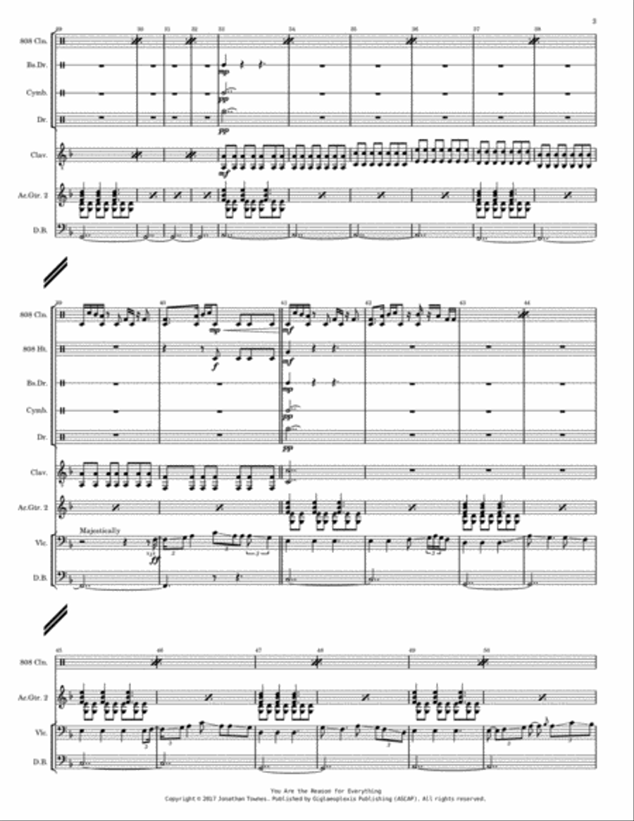 You Are the Reason for Everything - Full Score Percussion Ensemble scores gallery preview page 5