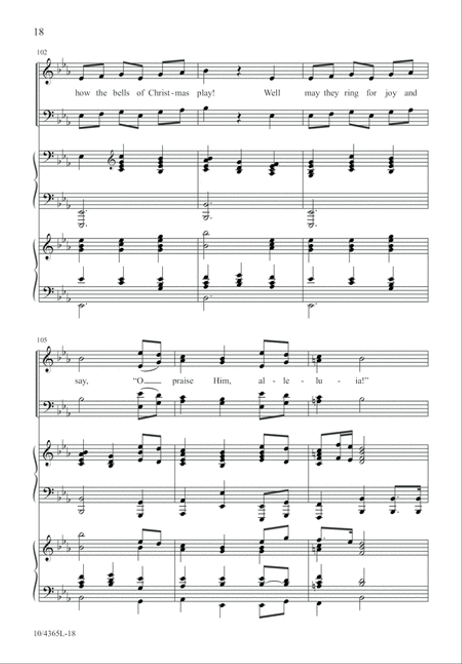 Hear How the Bells of Christmas Play 4-Part scores gallery preview page 18