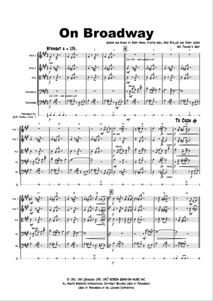 On Broadway String Orchestra scores gallery preview page 5