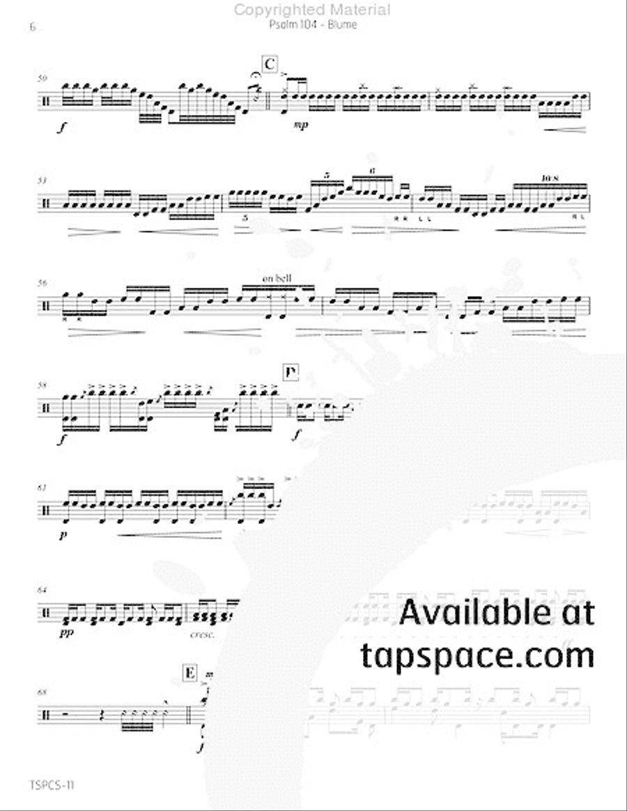 Psalm 104 Snare Drum scores gallery preview page 7