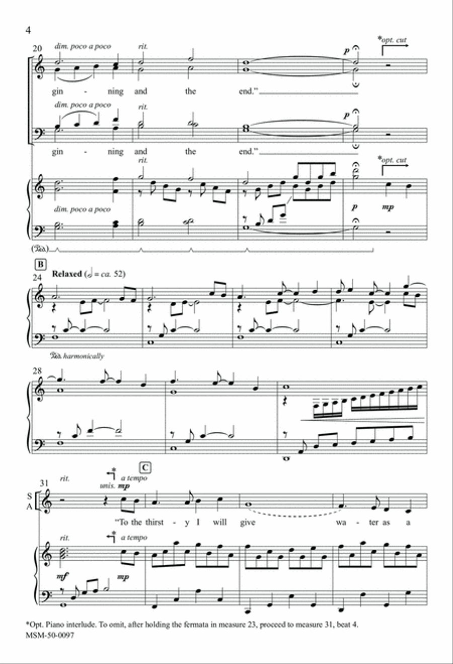 I Am the Alpha and the Omega 4-Part scores gallery preview page 4