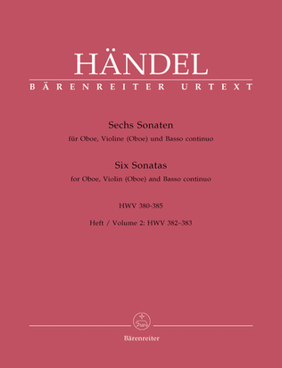 Book cover for Sechs Sonaten for Oboe, Violine (Oboe) and Basso continuo