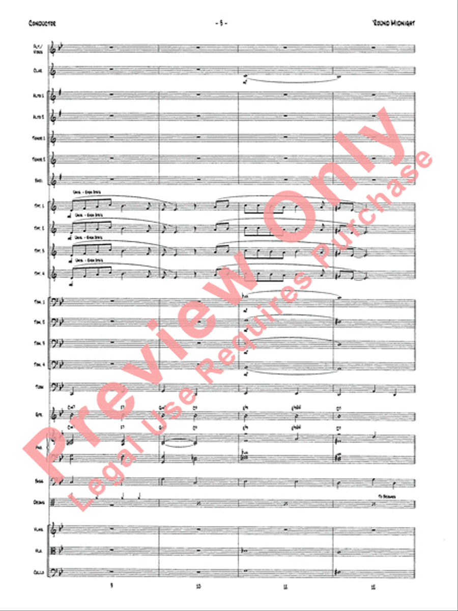 'Round Midnight Jazz Ensemble scores gallery preview page 6
