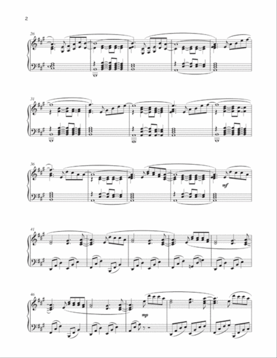 Snowfall Piano Solo scores gallery preview page 2