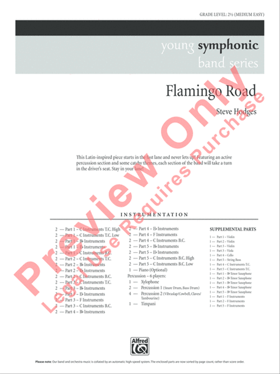 Flamingo Road Flamingo Road Concert Band scores gallery preview page 2