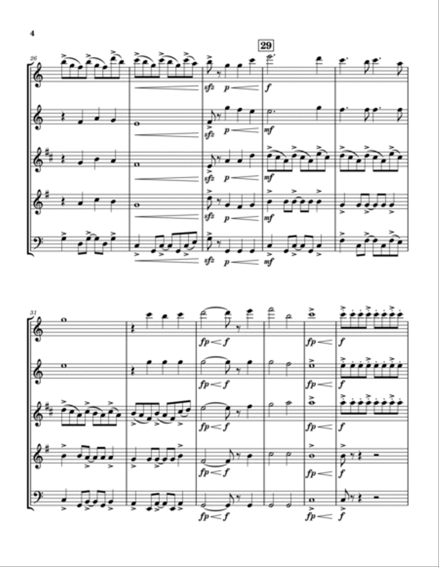 How Great Thou Art Woodwind Quintet scores gallery preview page 4