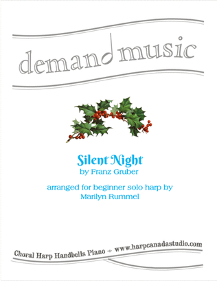 Silent Night for Beginner lever or pedal Harp