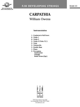 Book cover for Carpathia: Score