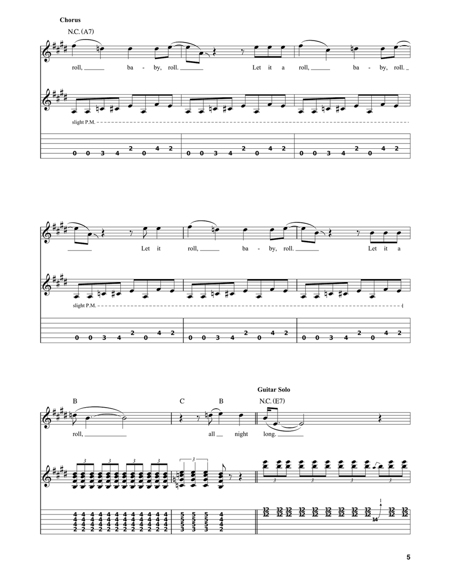Roadhouse Blues Electric Guitar scores gallery preview page 5
