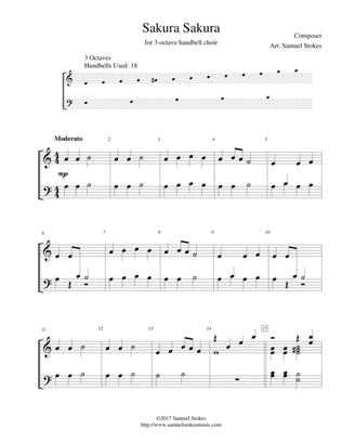 Book cover for Sakura Sakura - for 3-octave handbell choir