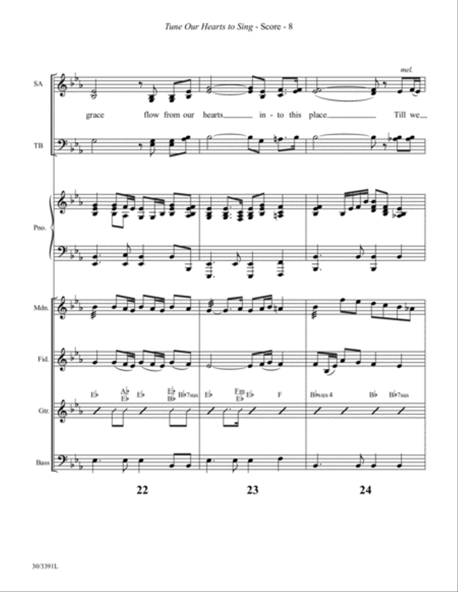 Tune Our Hearts to Sing - Instrumental Ensemble Score and Parts Choir scores gallery preview page 11