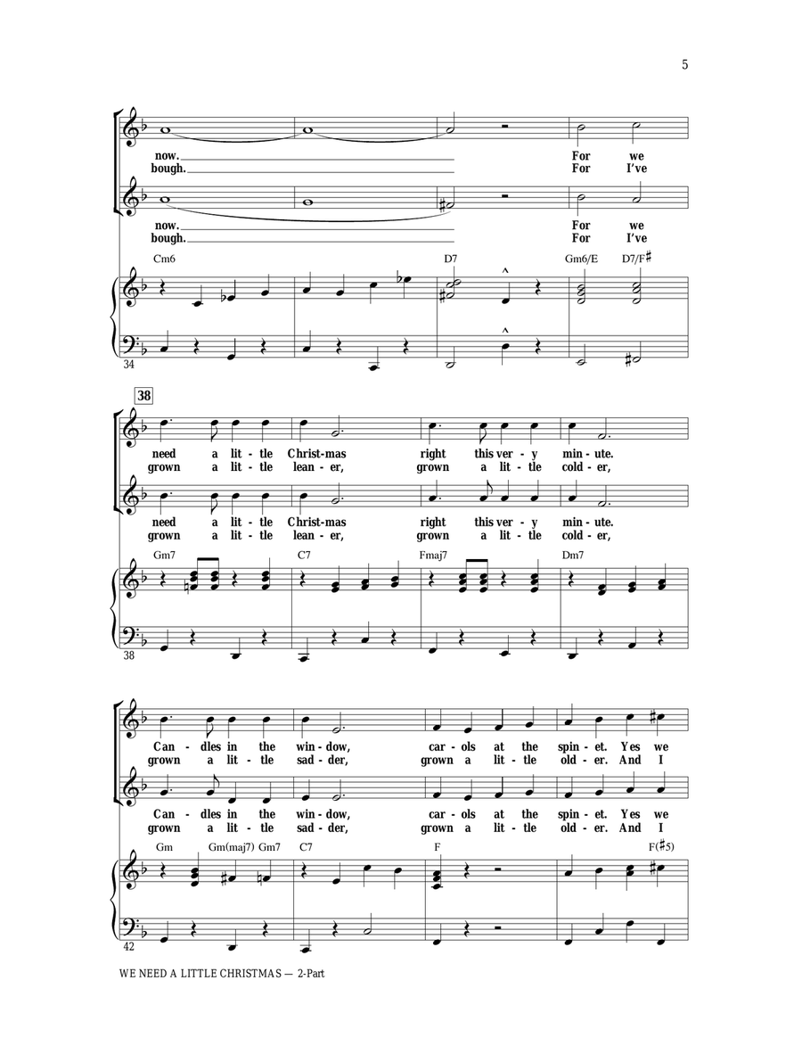 We Need A Little Christmas (from Mame) (arr. Mac Huff) 2-Part scores gallery preview page 4
