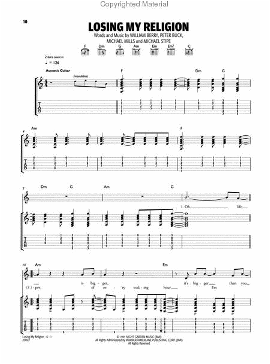 R.E.M. - Ultimate Guitar Play-Along Guitar Tablature scores gallery preview page 3