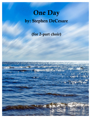 Book cover for One Day (for 2-part choir)