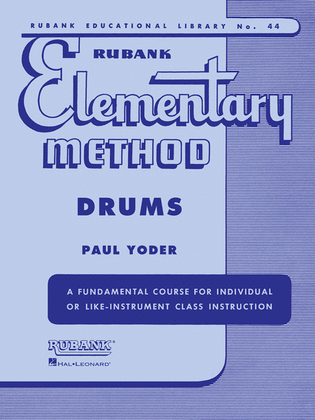 Book cover for Rubank Elementary Method - Drums