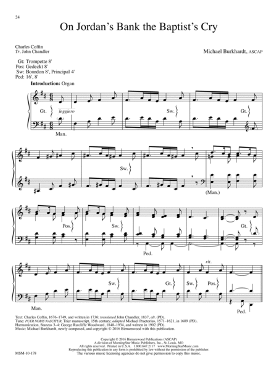 On Jordan's Bank the Baptist's Cry Organ scores gallery preview page 1