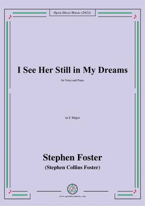 Book cover for S. Foster-I See Her Still in My Dreams,in E Major