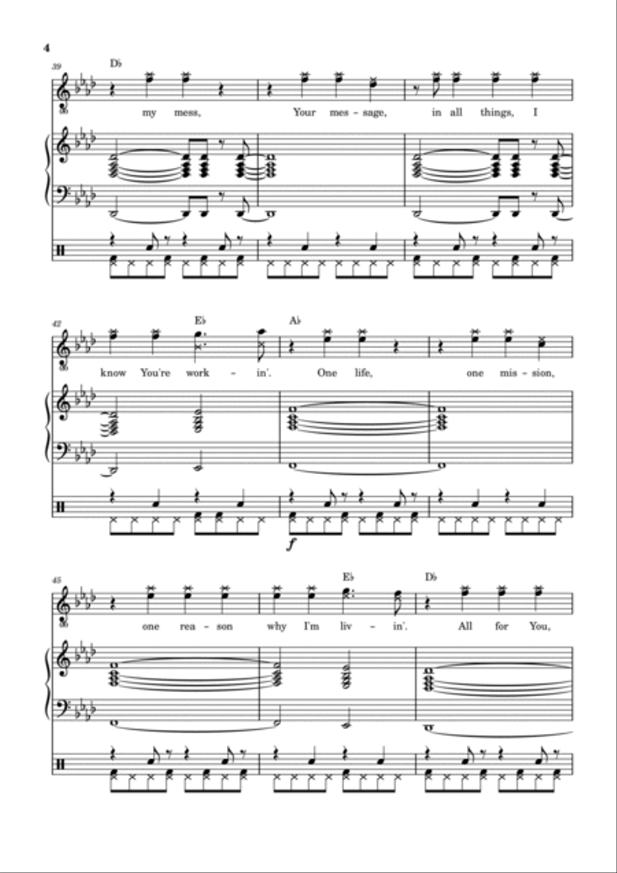 My Story Your Glory Piano, Vocal, Guitar scores gallery preview page 5