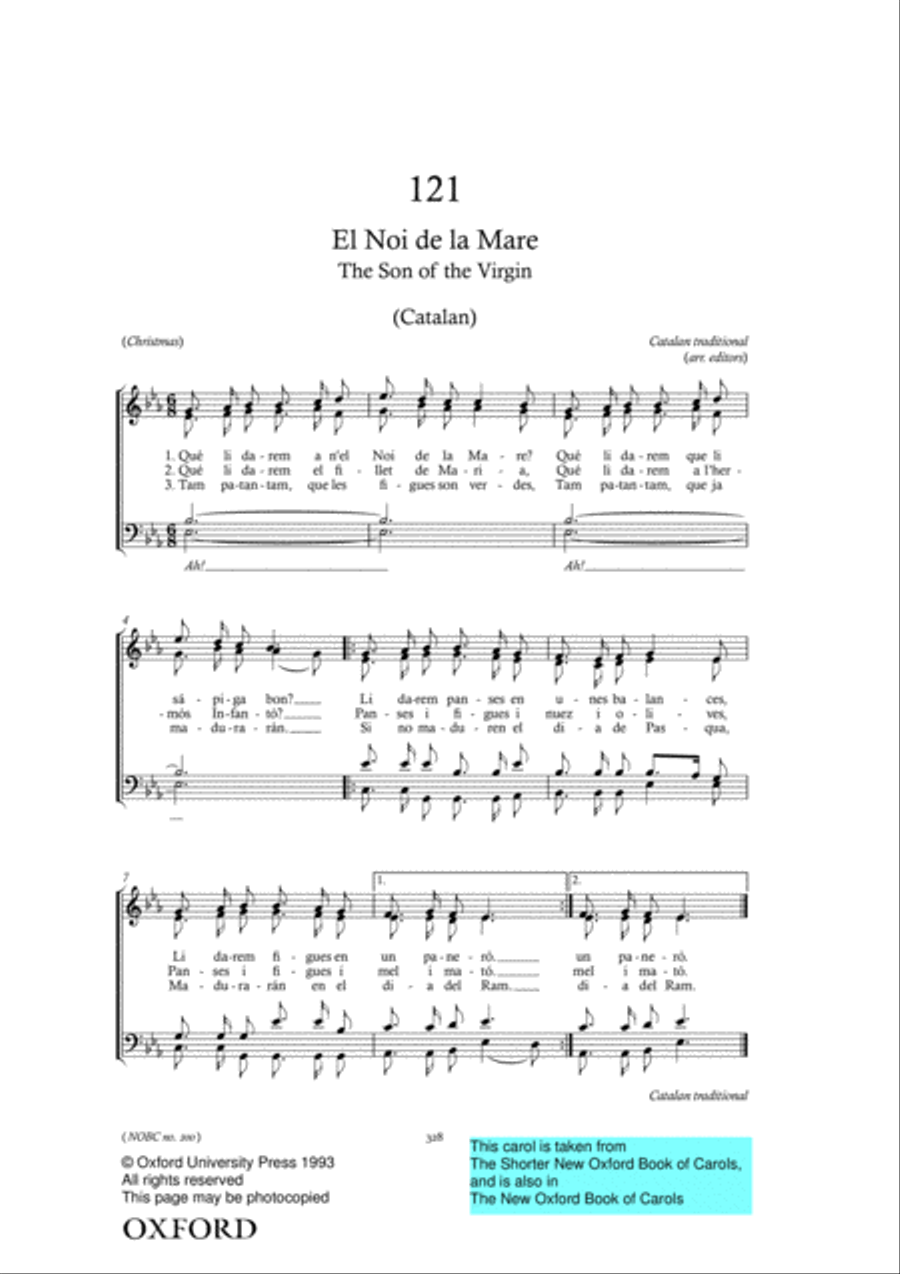 The Shorter New Oxford Book of Carols 4-Part scores gallery preview page 26
