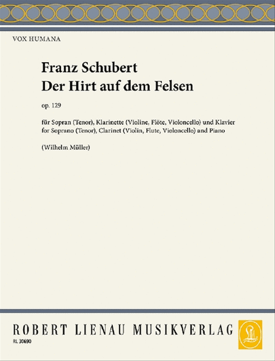 Der Hirt auf dem Felsen Clarinet scores gallery preview page 1