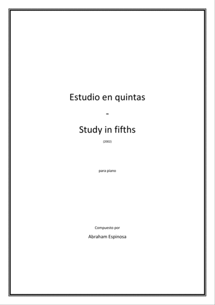 Estudio en quintas - Study in fifhts